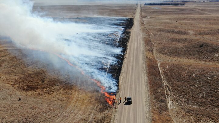 For the first time in more than 10 years, the university set fire to grassland at the Barta Brothers Ranch near Rose, Neb., and burned 150 acres on March 18.