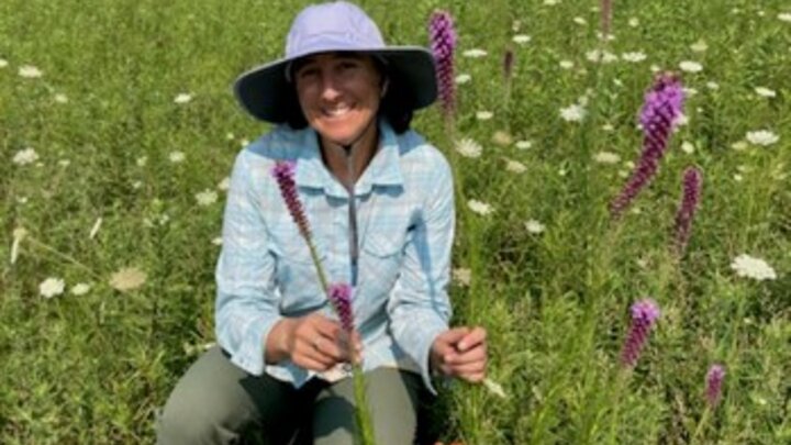 Theo Michaels in a prairie