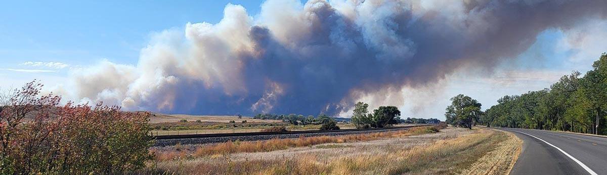 Bovee Fire at the Nebraska National Forest (NNF) at Halsey